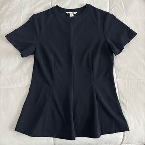 H&M Navy Defined Waist Top
